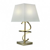 Distribuidor - Lâmpadas Diversas | Sobre Mesas Decoração | SOBREMESA NUEVA YORK 8W 4000K+1XE27 CUERO PANTALLA BLANCO ROTO 600LM 44X23X23 CM Ref: 153972014